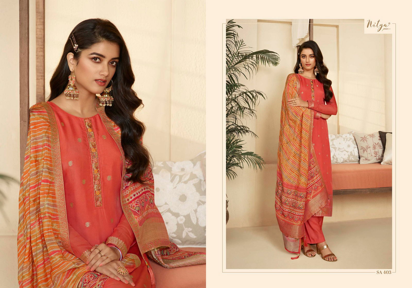 Saira Vol 4 Organza Jaquard  Designer Suit Catalog